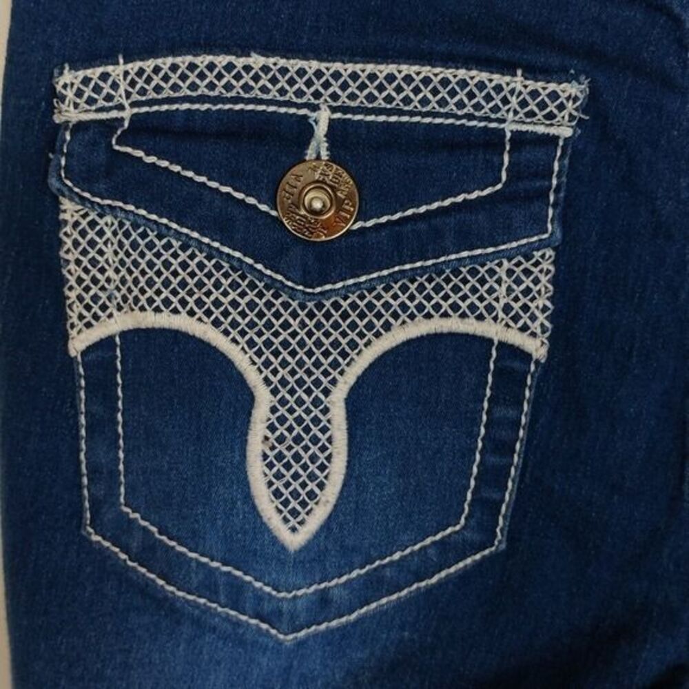 VIP Skinny Jeans Embroidered Functional back Pockets size 5/6 - Picture 6 of 12